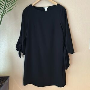 Little black dress size 4 H&M tie sleeves NWOT